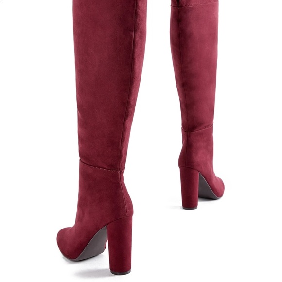 Shoe Dazzle Shoes - Over the Knee Heeled Boot LIKE NEW